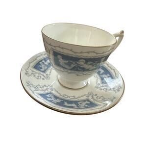Coalport Revelry Blue Cup & Saucer Rare Set